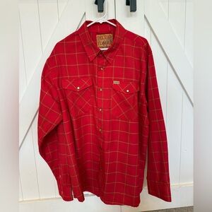 Dixxon flannel- Red Plaid Button-Up Shirt - Dooms day edition
